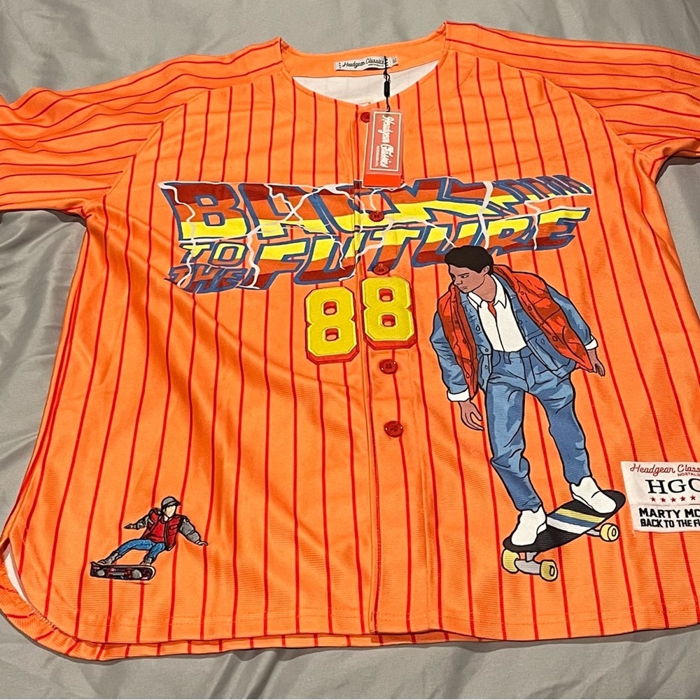 Unisex Back to the Future Orange Jersey​